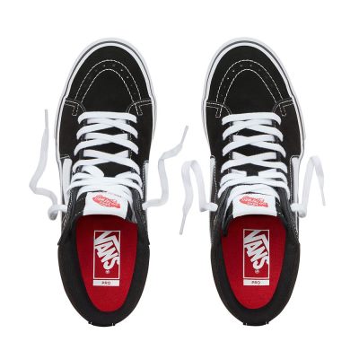 Vans Sk8-Hi Pro - Kadın Kaykay Ayakkabısı (Siyah Beyaz)
